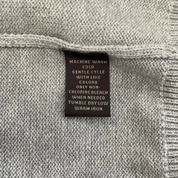 Tasso Elba Men’s Gray Regular Fit Mock Neck Button Cotton Knit Sweater Size M - Picture 7 of 7